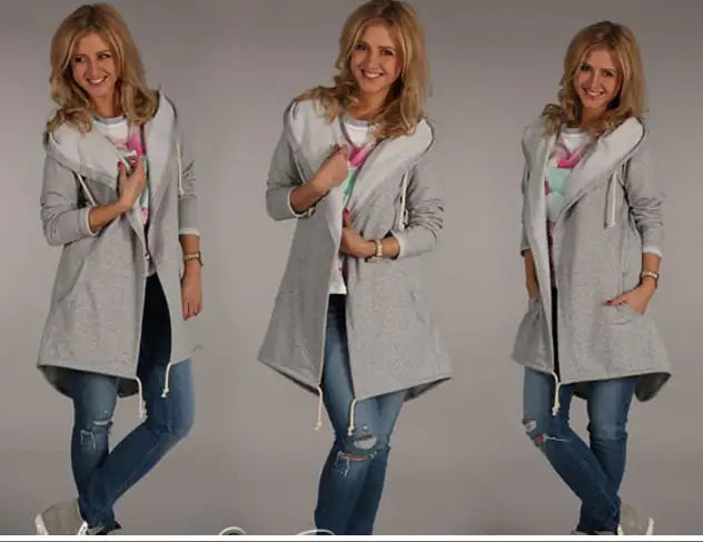 Hooded Long Sleeve Women's Sweatshirt Pi-Mart