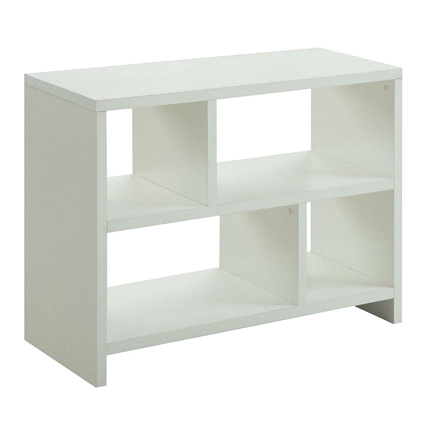 White 2-Shelf Modern Bookcase Console Table LuxuryLifeWay Online Store