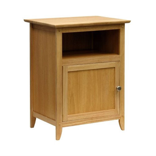 Simple End Table Nightsatnd Accent Table in Natural Wood Finish LuxuryLifeWay Online Store