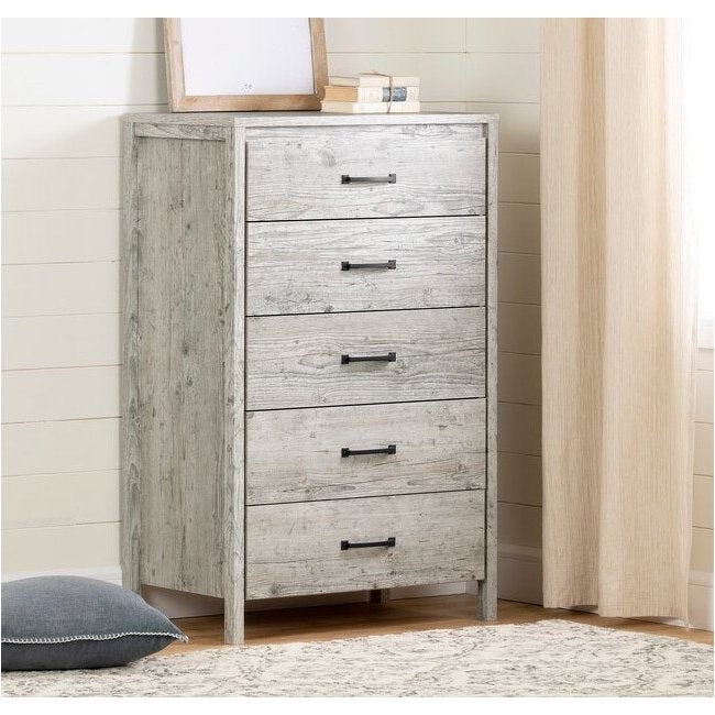 Modern Washed Pine 5 Drawer Storage Chest LuxuryLifeWay Online Store