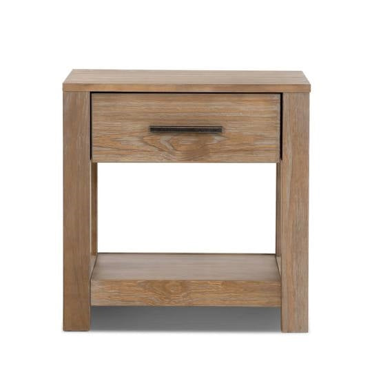 Farmhouse Traditional Rustic Pine Wood 1-Drawer Nightstand Bedside Table LuxuryLifeWay Online Store