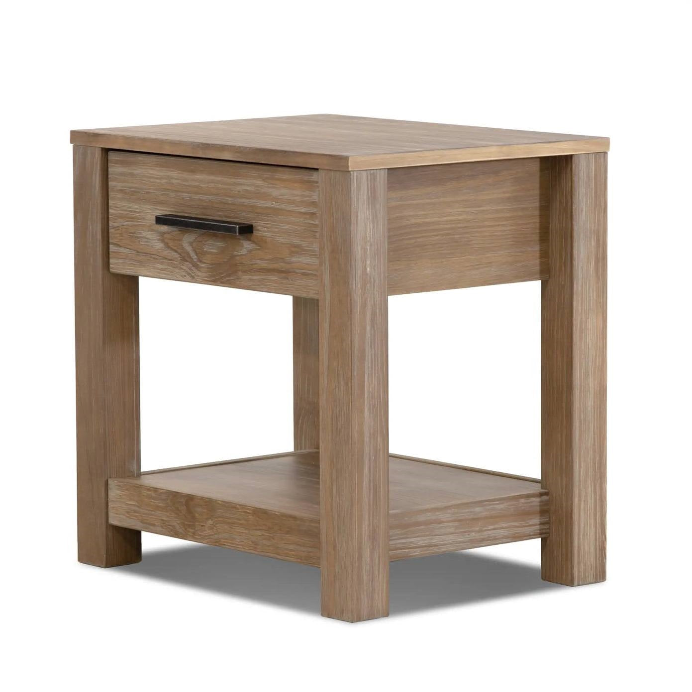 Farmhouse Traditional Rustic Pine Wood 1-Drawer Nightstand Bedside Table LuxuryLifeWay Online Store