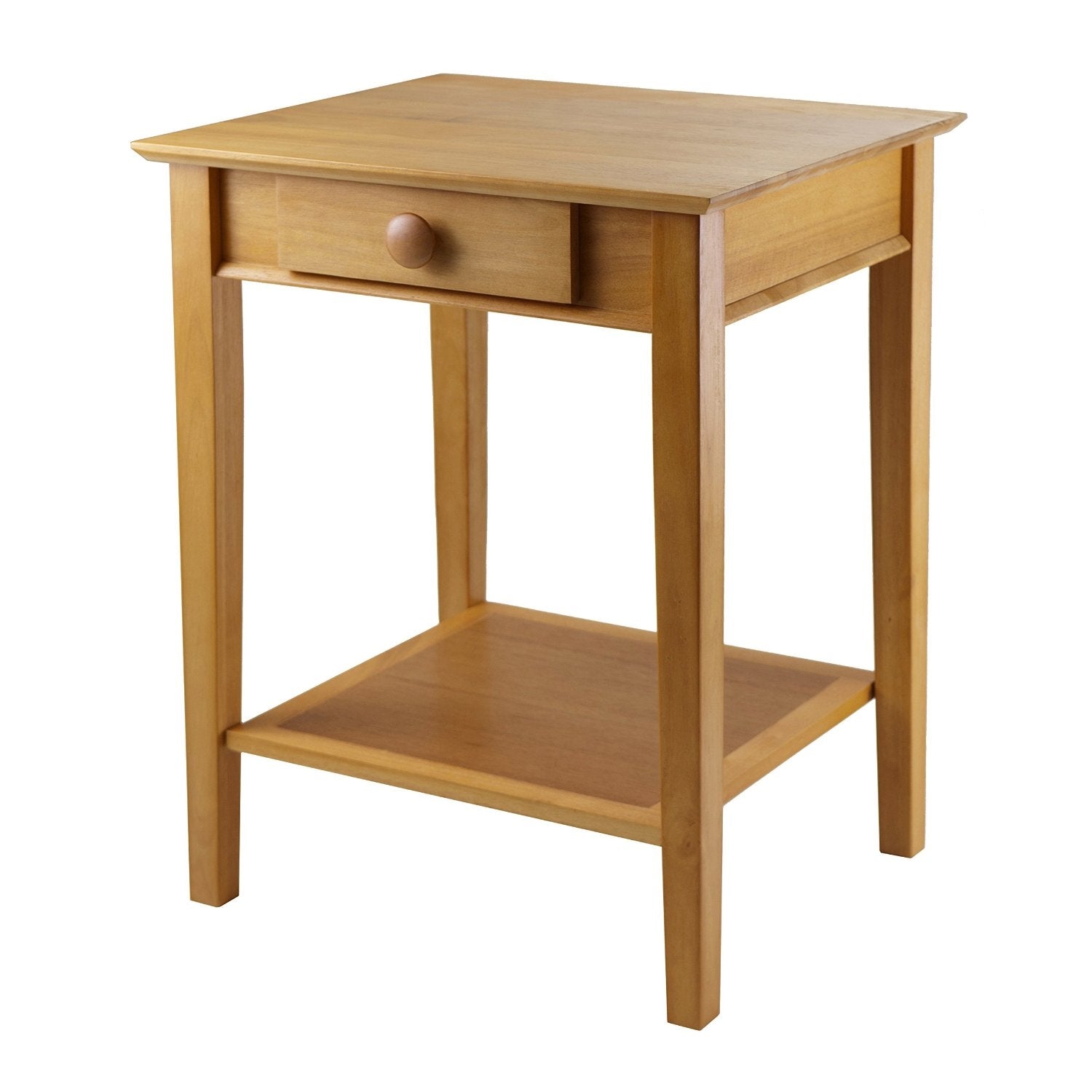 Modular Wooden Printer Stand with Drawer and Bottom Shelf in Honey LuxuryLifeWay Online Store