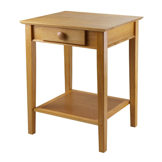 Modular Wooden Printer Stand with Drawer and Bottom Shelf in Honey LuxuryLifeWay Online Store