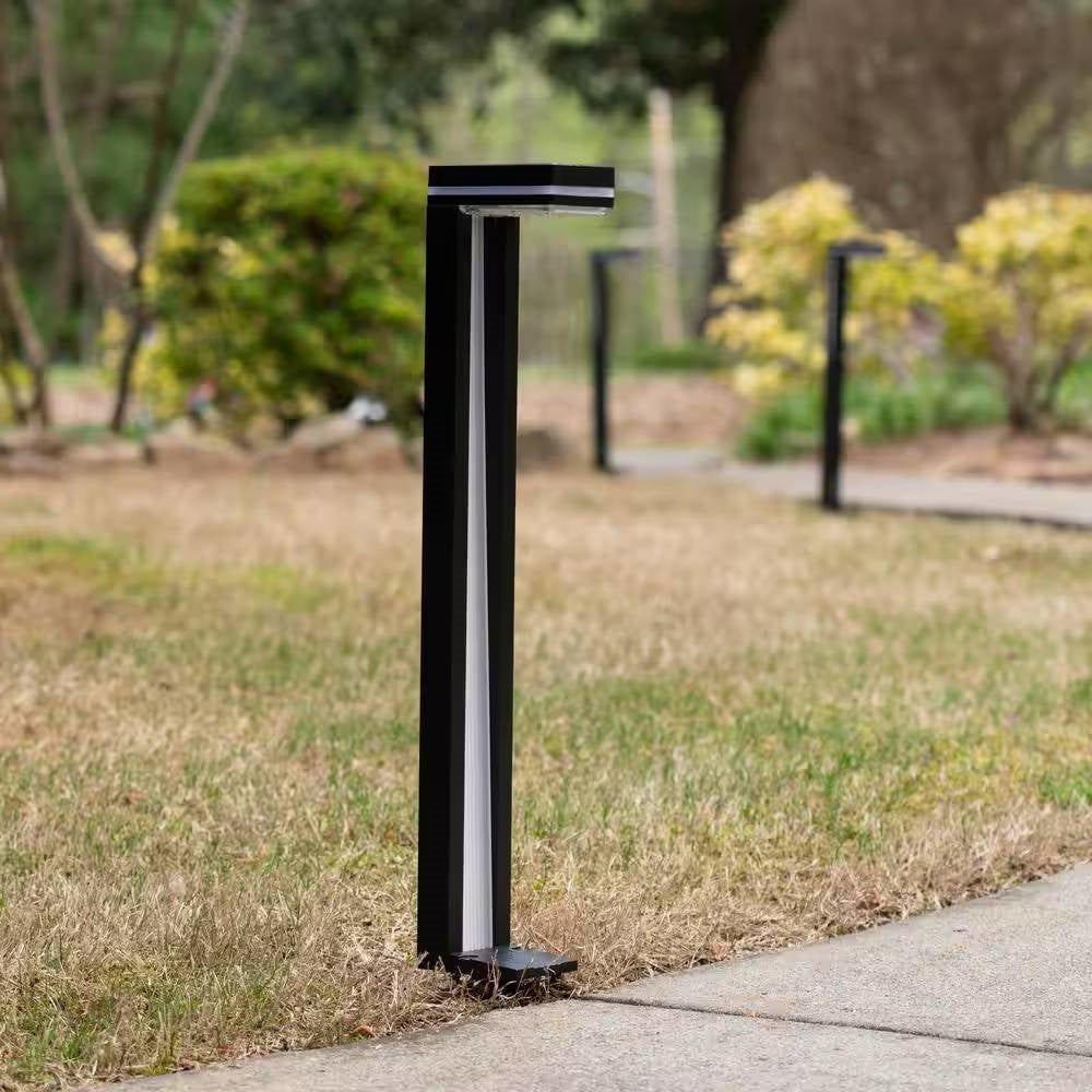 Set of 2 - Modern Outdoor Solar Light White LED Path Outdoor Yard Lighting LuxuryLifeWay Online Store