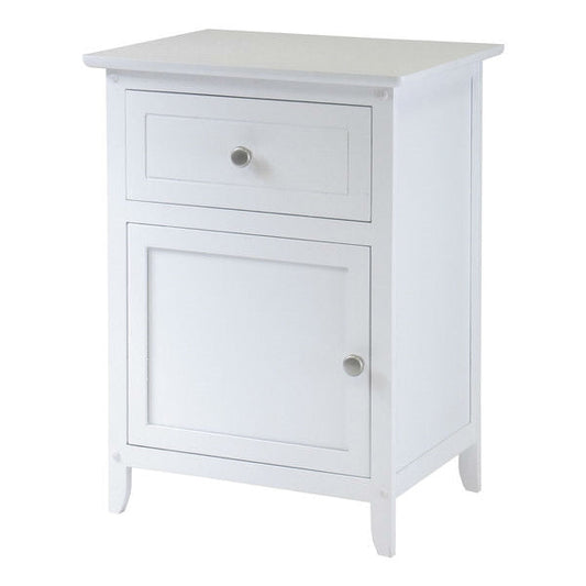 White 1-Drawer Bedroom Bedside Table Cabinet Nightstand End Table LuxuryLifeWay Online Store