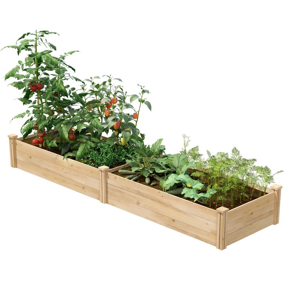2 ft x 8 ft Cedar Wood Raised Garden Bed - Made in USA LuxuryLifeWay Online Store