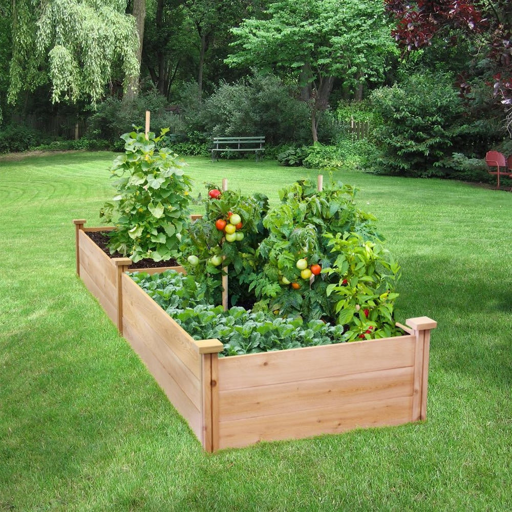 2 ft x 8 ft Cedar Wood Raised Garden Bed - Made in USA LuxuryLifeWay Online Store