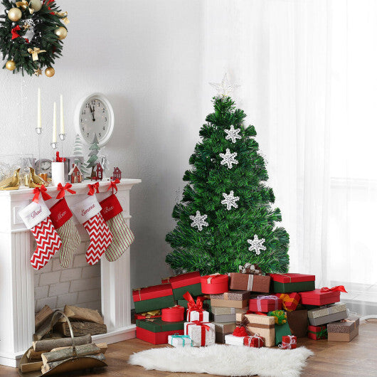 Costway LED Optic Artificial Christmas Tree with Snowflakes-3 Feet LuxuryLifeWay Online Store