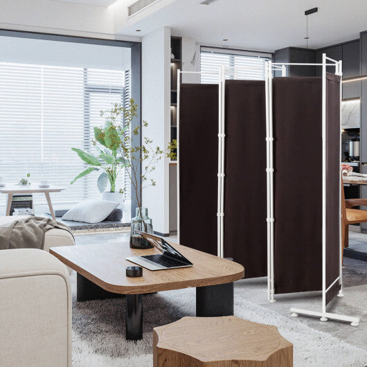 Costway 6-Panel Room Divider Folding Privacy Screen-Brown LuxuryLifeWay Online Store