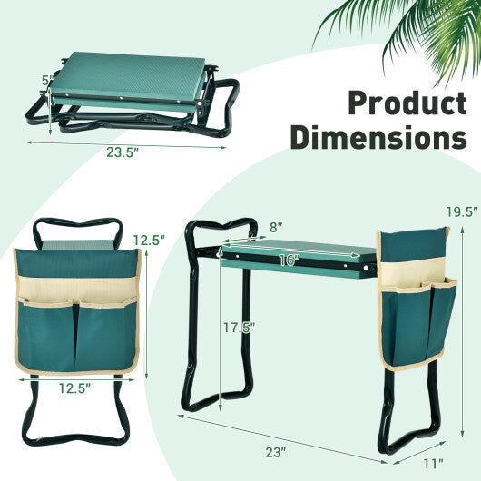 Costway Folding Sturdy Garden Kneeler Pad and Cushion Seat LuxuryLifeWay Online Store