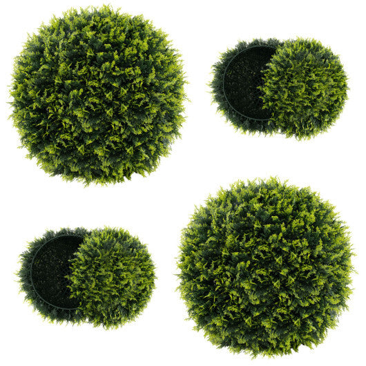 Costway 2 Pieces 18/22 Inches Indoor Outdoor Faux Decorative Balls for Patio Garden Front Door Balcony and Backyard-M LuxuryLifeWay Online Store