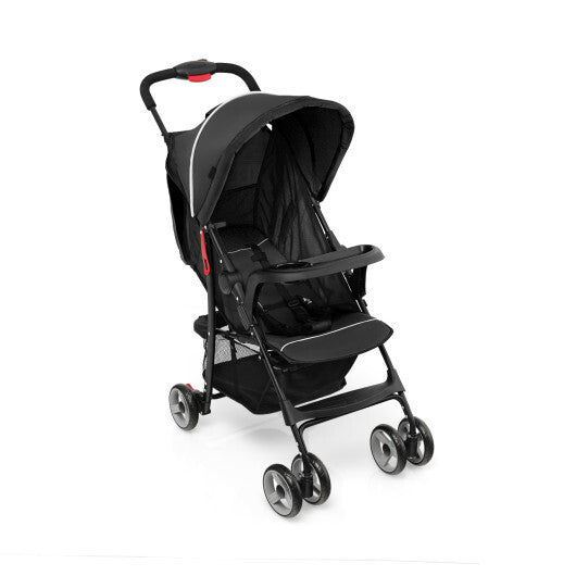 Costway Foldable Lightweight Baby Stroller Travel Pushchair 0-36 Months Age Group 13 lbs Black LuxuryLifeWay Online Store
