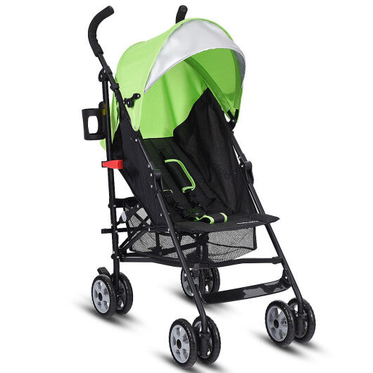 Costway Folding Lightweight Baby Toddler Umbrella Travel Stroller with Storage Basket Green LuxuryLifeWay Online Store