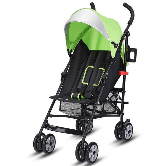 Costway Folding Lightweight Baby Toddler Umbrella Travel Stroller with Storage Basket Green LuxuryLifeWay Online Store