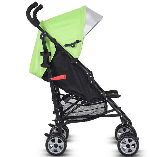 Costway Folding Lightweight Baby Toddler Umbrella Travel Stroller with Storage Basket Green LuxuryLifeWay Online Store