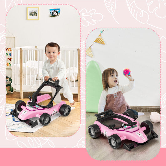 Costway 4-in-1 Foldable Activity Push Walker with Adjustable Height-Purple LuxuryLifeWay Online Store