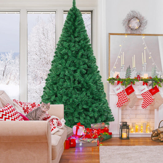 Costway 8Ft Artificial PVC Christmas Tree Stand Indoor Outdoor Green LuxuryLifeWay Online Store