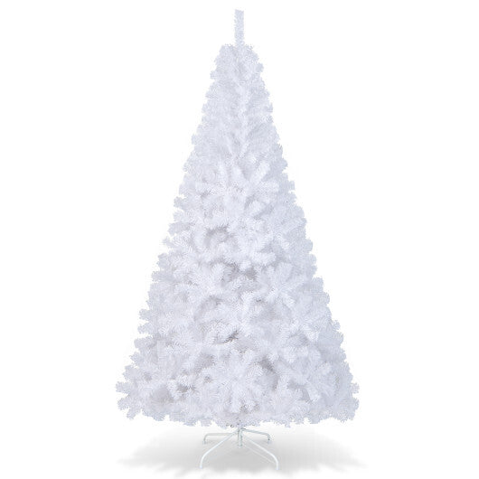 Costway 7Ft Artificial PVC Christmas Tree Stand Indoor Outdoor White LuxuryLifeWay Online Store