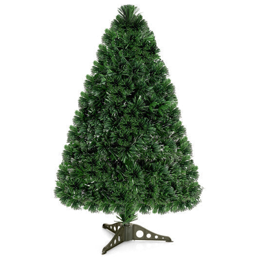 Costway 3Ft Pre-Lit Fiber Optic PVC Christmas Tree Tabletop Plastic LuxuryLifeWay Online Store