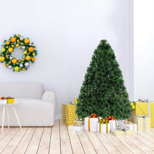 Costway 3Ft Pre-Lit Fiber Optic PVC Christmas Tree Tabletop Plastic LuxuryLifeWay Online Store