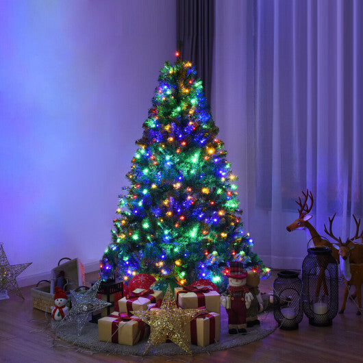 Costway 5Ft Pre-Lit Artificial Christmas Tree Hinged 150 LED Lights LuxuryLifeWay Online Store