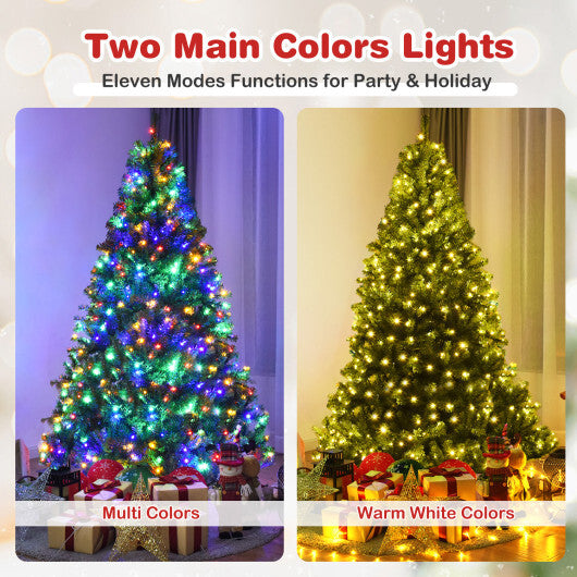 Costway 6Ft Pre-Lit Artificial Christmas Tree Hinged 350 LED Lights LuxuryLifeWay Online Store