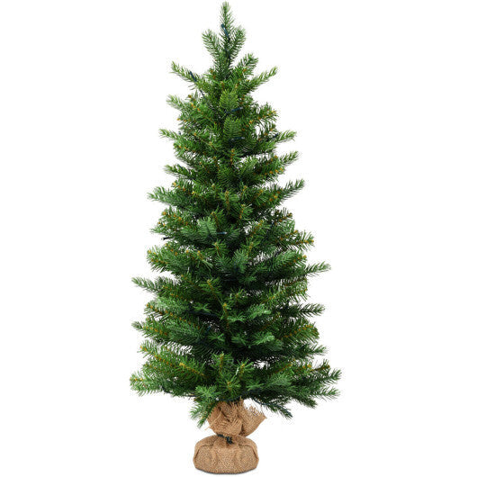 Costway 3Ft Pre-Lit Spruce Tabletop Christmas Tree Lights Timer LuxuryLifeWay Online Store
