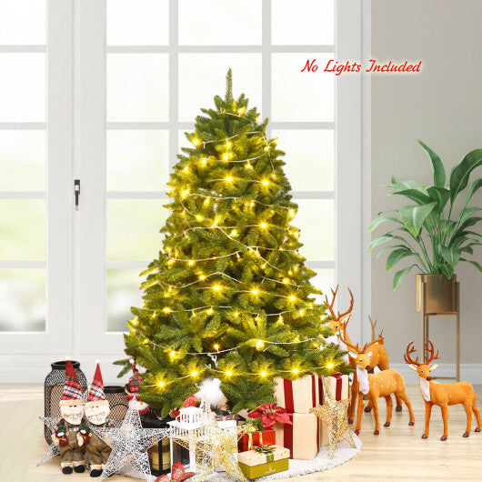 Costway 5 Feet Artificial Fir Christmas Tree with 600 Branch Tips LuxuryLifeWay Online Store