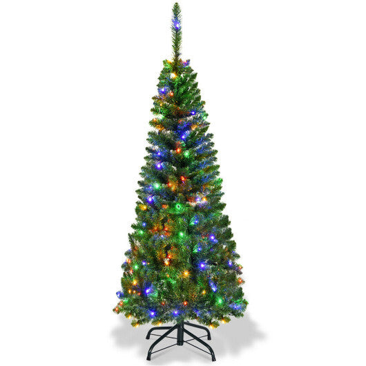 Costway Artificial National Foot Kingswood Fir Pencil Christmas Tree-4.5ft LuxuryLifeWay Online Store