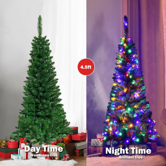 Costway Artificial National Foot Kingswood Fir Pencil Christmas Tree-4.5ft LuxuryLifeWay Online Store