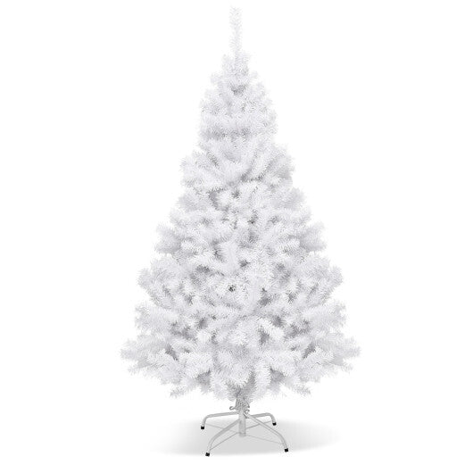 Costway 6' Hinged Artificial Christmas Tree with Metal Stand-6 ft LuxuryLifeWay Online Store
