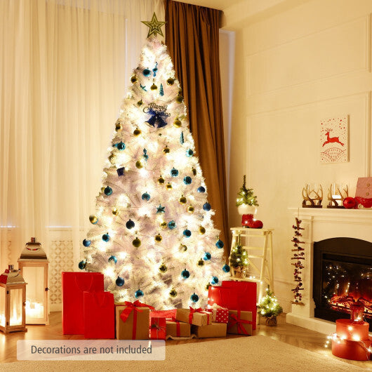 Costway 6' Hinged Artificial Christmas Tree with Metal Stand-6 ft LuxuryLifeWay Online Store