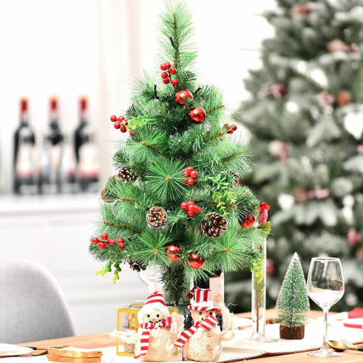 Costway Set of 2 29 Inch Battery Powered Pre-lit Pathway Holiday Christmas Trees LuxuryLifeWay Online Store