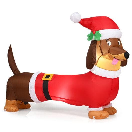 Costway 5 Feet Inflatable Christmas Dog with LED Lights LuxuryLifeWay Online Store