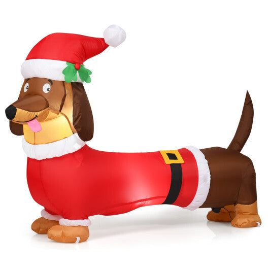 Costway 5 Feet Inflatable Christmas Dog with LED Lights LuxuryLifeWay Online Store
