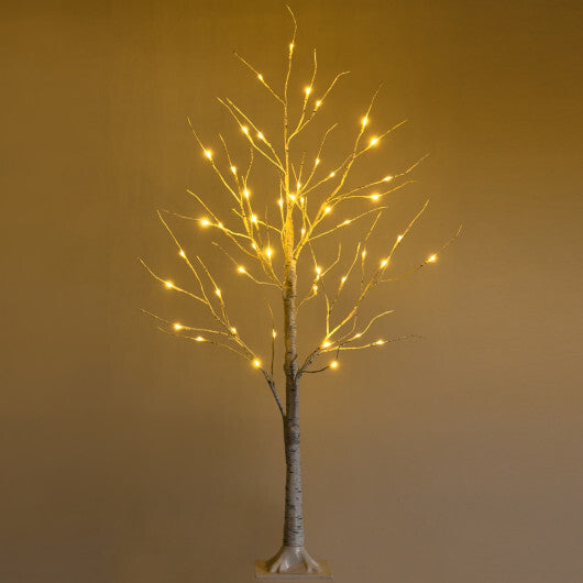 Costway Pre-lit White Twig Birch Tree for Christmas Holiday with LED Lights-4 ft LuxuryLifeWay Online Store
