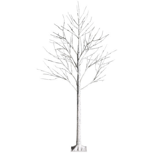 Costway Pre-lit White Twig Birch Tree for Christmas Holiday with LED Lights-6 ft LuxuryLifeWay Online Store