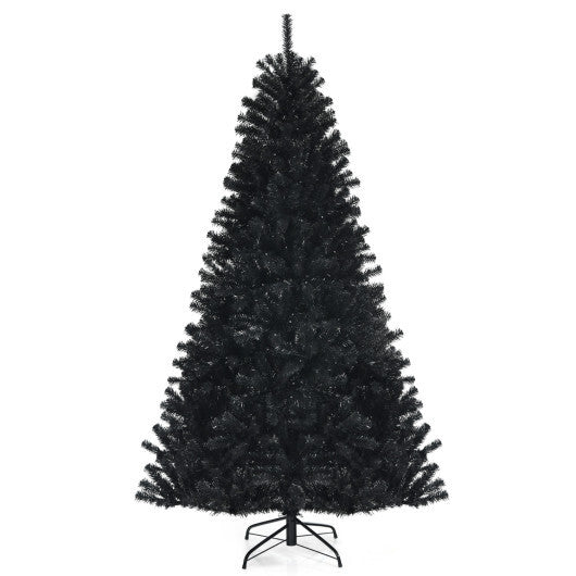 Costway Black Artificial Christmas Halloween Tree with Purple LED Lights-7 ft LuxuryLifeWay Online Store