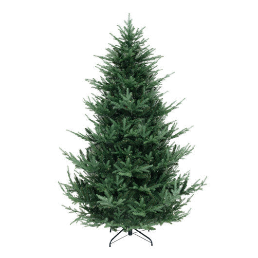 Costway 7 FT Pre-Lit Artificial Hinged Xmas Tree with 778/1480 PVC and PE Branch Tips-L LuxuryLifeWay Online Store