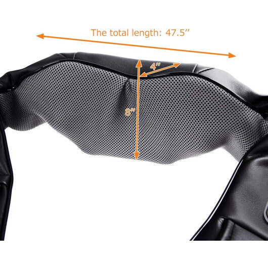Costway Shiatsu Back and Neck Massager Kneading Shoulder Massage Pillow with Heat Straps LuxuryLifeWay Online Store