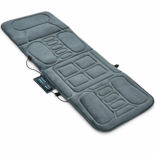Costway Foldable Massage Mat Full Body Massager with Heat & 10 Vibration Motors LuxuryLifeWay Online Store