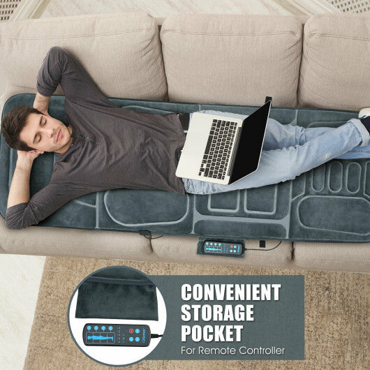Costway Foldable Massage Mat Full Body Massager with Heat & 10 Vibration Motors LuxuryLifeWay Online Store