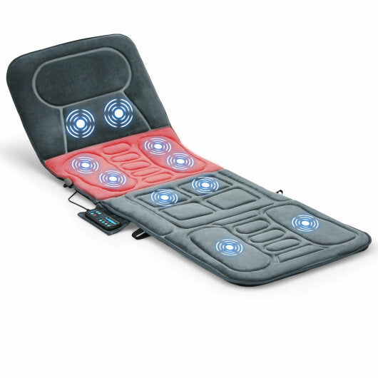 Costway Foldable Massage Mat Full Body Massager with Heat & 10 Vibration Motors LuxuryLifeWay Online Store