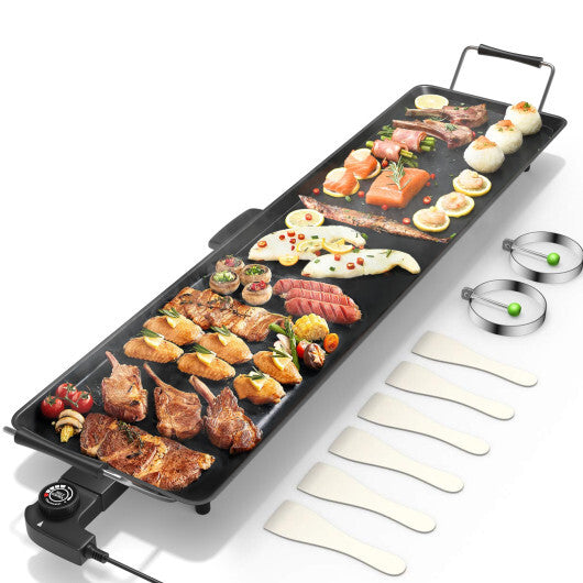Costway Electric Teppanyaki Table Top Grill Griddle BBQ Barbecue Nonstick Camping LuxuryLifeWay Online Store