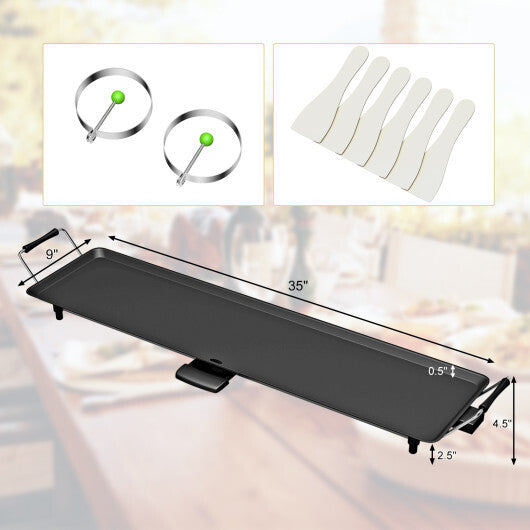Costway Electric Teppanyaki Table Top Grill Griddle BBQ Barbecue Nonstick Camping LuxuryLifeWay Online Store
