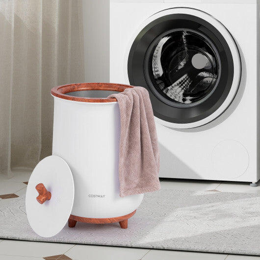Costway 23L Large Luxury Bucket-Style Towel Warmer with Fragrant Disc Holder-Coffee LuxuryLifeWay Online Store