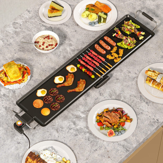 Costway 35 Inch Extra Large Electric Griddle with Adjustable Temperature Thermostats and Drip Tray LuxuryLifeWay Online Store