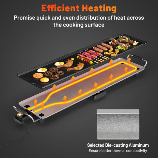 Costway 35 Inch Extra Large Electric Griddle with Adjustable Temperature Thermostats and Drip Tray LuxuryLifeWay Online Store