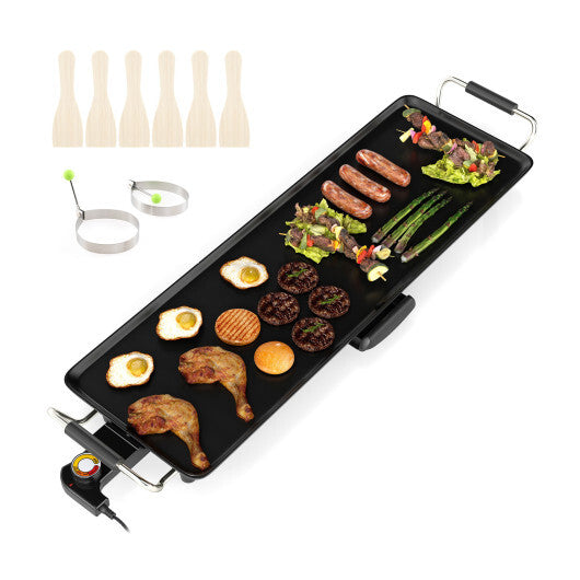 Costway 27 Inch Large Electric Griddle Nonstick BBQ Grill with Adjustable Temperature LuxuryLifeWay Online Store